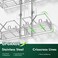 Sewulidon Stainless Steel Shower Caddy Hanging for Handheld Shower HeadsRustproof Hose Shower Organizer Adjustable Length Shower Rack with 24 HooksRazor HolderSoap Holder