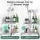 Sewulidon Stainless Steel Shower Caddy Hanging for Handheld Shower HeadsRustproof Hose Shower Organizer Adjustable Length Shower Rack with 24 HooksRazor HolderSoap Holder