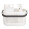 UUJOLY Plastic Storage Baskets with Handles Shower Caddy Shelf Organizers Basket for Bathroom Kitchen Dorm Room Grey