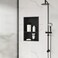 Qeke Stainless Steel Shower Niche 12 X 18 No Tile Needed Wall Niche Double Shelves Recessed Shower Shelf for Bathroom Storage Matte Black