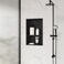 Qeke Stainless Steel Shower Niche 12 X 18 No Tile Needed Wall Niche Double Shelves Recessed Shower Shelf for Bathroom Storage Matte Black