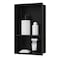Qeke Stainless Steel Shower Niche 12 X 18 No Tile Needed Wall Niche Double Shelves Recessed Shower Shelf for Bathroom Storage Matte Black