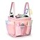 Temede Mesh Shower Caddy Tote Large Shower Caddy Basket Portable Quick Dry Hanging Toiletry Bag 8 Storage Pocket Bath Organizer for College Dorm Gym Camp Travel Pink
