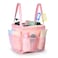 Temede Mesh Shower Caddy Tote Large Shower Caddy Basket Portable Quick Dry Hanging Toiletry Bag 8 Storage Pocket Bath Organizer for College Dorm Gym Camp Travel Pink