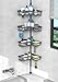 KEGII Corner Shower Caddy Tension Pole Rustproof Tension Rod Organizer Floor to Ceiling Shower Caddy 251142 inch Bathroom Storage Rack Corner Waterproof Dark Gray
