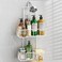 Epicano Shower Caddy Hanging Over Head WhiteStainless Steel