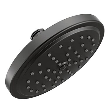 Moen Matte Black Single Function Shower Head with Immersion Rainshower Technology 7Inch Diameter S176BL