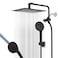 Hygie Rinse 12 All Metal Shower Head High Pressure Rainfall Shower HeadHandheld Showerhead Combo with 11 Adjustable Shower Extension Arm 71 Hose Shower Head Holder Matte Black