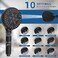Hygie Rinse 12 All Metal Shower Head High Pressure Rainfall Shower HeadHandheld Showerhead Combo with 11 Adjustable Shower Extension Arm 71 Hose Shower Head Holder Matte Black