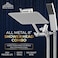 Heatsistence All Metal Shower Head 8 Dual Square Shower Head With Handheld Wand 71in Hose Set High Pressure Rain Shower Heads Combo 3Way Diverter Rainfall Showerhead with Adjustable Extension Arm