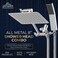 Heatsistence All Metal Shower Head 8 Dual Square Shower Head With Handheld Wand 71in Hose Set High Pressure Rain Shower Heads Combo 3Way Diverter Rainfall Showerhead with Adjustable Extension Arm