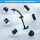 Hibbent All Metal cUPC Certified Rain Shower Head 12 High Pressure Rainfall Showerhead with 16 Shower Head Extension Arm Solid Brass Adjustable Shower Arm Extender fixed Showerheads Matte Black