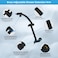 Hibbent All Metal cUPC Certified Rain Shower Head 12 High Pressure Rainfall Showerhead with 16 Shower Head Extension Arm Solid Brass Adjustable Shower Arm Extender fixed Showerheads Matte Black