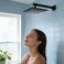 Midanya Rain Shower Head Stainless Steel Large Rainfall Shower Head High Pressure Bathroom Waterfall Square Showerhead Ceiling or Wall Mount Matte Black 8 Inch