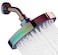 Heatsistence Rainfall Shower Head 6 High Pressure Shower Heads 18 GPM Shower Heads with AntiClog 90 Rubber Jets 360 Rotation Adjustable Shower Head Rustproof Bathroom Shower Head Polished Rainbow