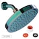 Heatsistence Rainfall Shower Head 6 High Pressure Shower Heads 18 GPM Shower Heads with AntiClog 90 Rubber Jets 360 Rotation Adjustable Shower Head Rustproof Bathroom Shower Head Polished Rainbow