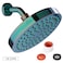 Heatsistence Rainfall Shower Head 6 High Pressure Shower Heads 18 GPM Shower Heads with AntiClog 90 Rubber Jets 360 Rotation Adjustable Shower Head Rustproof Bathroom Shower Head Polished Rainbow
