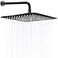 HarJue 12 Inch Rain Shower Head With 15 Inch Extension Arm Stainless Steel Large Rainfall Luxury SquareWaterfall Full Body CoverageEasy to Install Matte Black