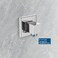Cinwiny Square Wall Mounted Supply Elbow Polish Chrome Solid Brass NPT12 Water Union Outlet for Hand Held Sprayer with G12Shower Hose Connector and Flange