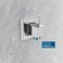 Cinwiny Square Wall Mounted Supply Elbow Polish Chrome Solid Brass NPT12 Water Union Outlet for Hand Held Sprayer with G12Shower Hose Connector and Flange