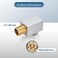 Cinwiny Square Wall Mounted Supply Elbow Polish Chrome Solid Brass NPT12 Water Union Outlet for Hand Held Sprayer with G12Shower Hose Connector and Flange