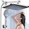 BSTHAONE Rainfall Shower Head with Handheld 14 Inch Rain Shower Head ComboHigh Pressure Fixed Showerhead and 10 Spray Settings Handheld Shower HeadsBathroom AccessoriesChrome