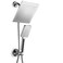 Dream Spa Hotel Spa UltraLuxury 9 Square Rainfall Shower Head Handheld Combo Convenient PushButton Flow Control for easy onehand operation Switch flow settings with same hand Premium Chrome