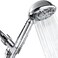FREZZEL High Pressure Shower Head With Handheld Spray 6 Settings Handheld Shower Heads with 60 Inches SS Hose and Adjustable Bracket Removable shower head 4 Chrome