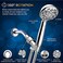 FREZZEL High Pressure Shower Head With Handheld Spray 6 Settings Handheld Shower Heads with 60 Inches SS Hose and Adjustable Bracket Removable shower head 4 Chrome