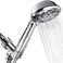 FREZZEL High Pressure Shower Head With Handheld Spray 6 Settings Handheld Shower Heads with 60 Inches SS Hose and Adjustable Bracket Removable shower head 4 Chrome