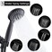 BRIOUT Shower Head with Handheld Briout 5Settings Showerhead High Pressure Powerful Water Spray Shower Head with Stainless Steel Hose and Adjustable Mount Matte Black