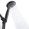 BRIOUT Shower Head with Handheld Briout 5Settings Showerhead High Pressure Powerful Water Spray Shower Head with Stainless Steel Hose and Adjustable Mount Matte Black