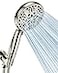 BOWGER High Pressure Shower Head with Handheld 5 Spray Settings High Flow Detachable Rain Shower Heads with 60 Extralong Stainless Steel Hose and Adjustable Bracket with Brass Joint Brushed Nickel