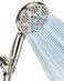 BOWGER High Pressure Shower Head with Handheld 5 Spray Settings High Flow Detachable Rain Shower Heads with 60 Extralong Stainless Steel Hose and Adjustable Bracket with Brass Joint Brushed Nickel