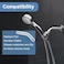 DuckcowsC 123815 8 Inches Shower Arm Shower Pipe Arm Extension Replacement Parts for Moen Shower Head Chrome Color