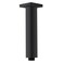 YJROOMS 6 Inch Ceiling Mount Shower Arm Matte Black Square Shower Head Pipe With Flange 12 NPT Tapered Threads Rain Shower Arm