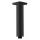 YJROOMS 6 Inch Ceiling Mount Shower Arm Matte Black Square Shower Head Pipe With Flange 12 NPT Tapered Threads Rain Shower Arm