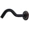 DIKUROOMS 8 Inch SShape Curved Shower Arm with Flange Stainless Steel Shower Head Extension Replacement Pipe ArmOil Rubbed Bronze