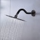DIKUROOMS 8 Inch SShape Curved Shower Arm with Flange Stainless Steel Shower Head Extension Replacement Pipe ArmOil Rubbed Bronze