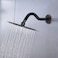 DIKUROOMS 8 Inch SShape Curved Shower Arm with Flange Stainless Steel Shower Head Extension Replacement Pipe ArmOil Rubbed Bronze