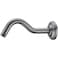 DIKUROOMS 8 Inch SShape Curved Shower Arm with Flange Stainless Steel Shower Head Extension Replacement Pipe ArmWall MountedBrushed Nickel