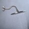 DIKUROOMS 8 Inch SShape Curved Shower Arm with Flange Stainless Steel Shower Head Extension Replacement Pipe ArmWall MountedBrushed Nickel