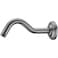 DIKUROOMS 8 Inch SShape Curved Shower Arm with Flange Stainless Steel Shower Head Extension Replacement Pipe ArmWall MountedBrushed Nickel