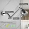 Pichrain Adjustable Shower Head Extension Arm All Metal Shower Head Extender with Locking Nut G12 Universal Connector for FixedRainHandheld Showerheads Easy Installation Chrome 10 Inch