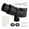 inwindrain All Metal Handheld Shower Head Holder Adjustable Wand Holder with Universal Arm Mount and Brass Pivot Ball