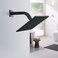 DIKUROOMS Angled Shower Arm with FlangeSquare Shaped Shower Arm 8 Inches WallMounted for Fixed Shower Head Replacement Stainless Steel Matte Black