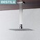 BESTILL 8 Inch Brushed Nickel Ceiling Mount Shower Arm and Flange Square Rain Shower Head Arm
