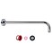 CANRAY Chrome Shower Extension Arm and Flange 16 Inch Stainless Steel Extra Long Arm with Check Valve for Rain Shower Head Universal Showering Components Straight WallMounted