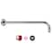 CANRAY Chrome Shower Extension Arm and Flange 16 Inch Stainless Steel Extra Long Arm with Check Valve for Rain Shower Head Universal Showering Components Straight WallMounted
