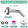 Enoughmen Enoughtmen Shower Arm with Flange TapeStainless Steel Shower Head Extension ArmsWallMounted Shower Arm for Fixed Shower Head10 Inch Chrome